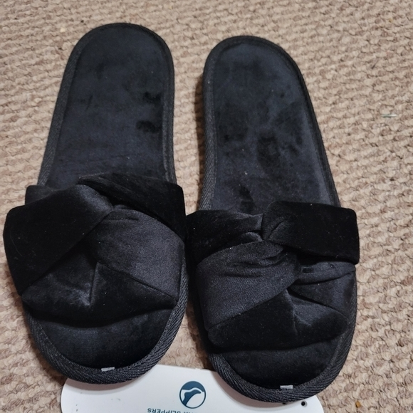 Charter Club‎ black size XL 11-12 memory foam slippers NWT - Picture 1 of 7